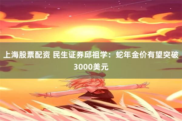 上海股票配资 民生证券邱祖学：蛇年金价有望突破3000美元