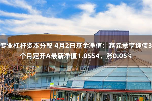 专业杠杆资本分配 4月2日基金净值：鑫元慧享纯债3个月定开A最新净值1.0554，涨0.05%
