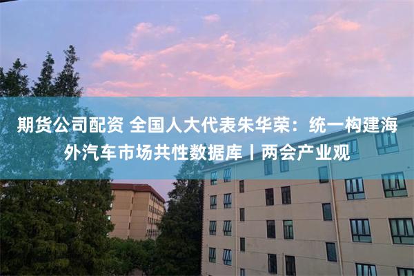 期货公司配资 全国人大代表朱华荣：统一构建海外汽车市场共性数据库丨两会产业观