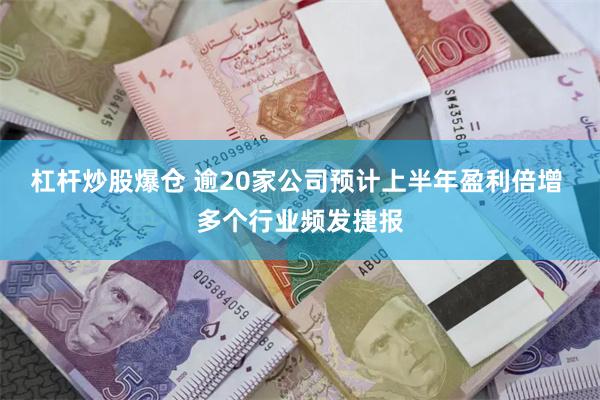 杠杆炒股爆仓 逾20家公司预计上半年盈利倍增 多个行业频发捷报