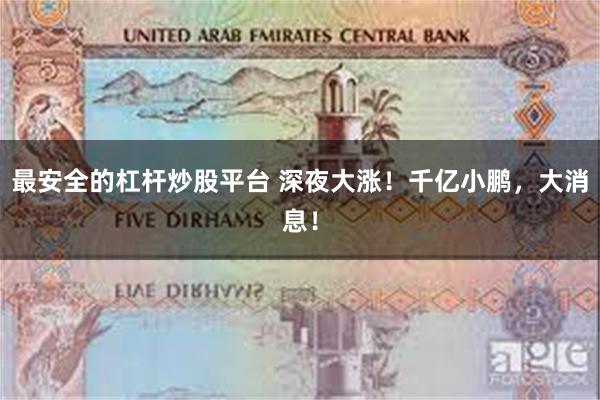 最安全的杠杆炒股平台 深夜大涨！千亿小鹏，大消息！